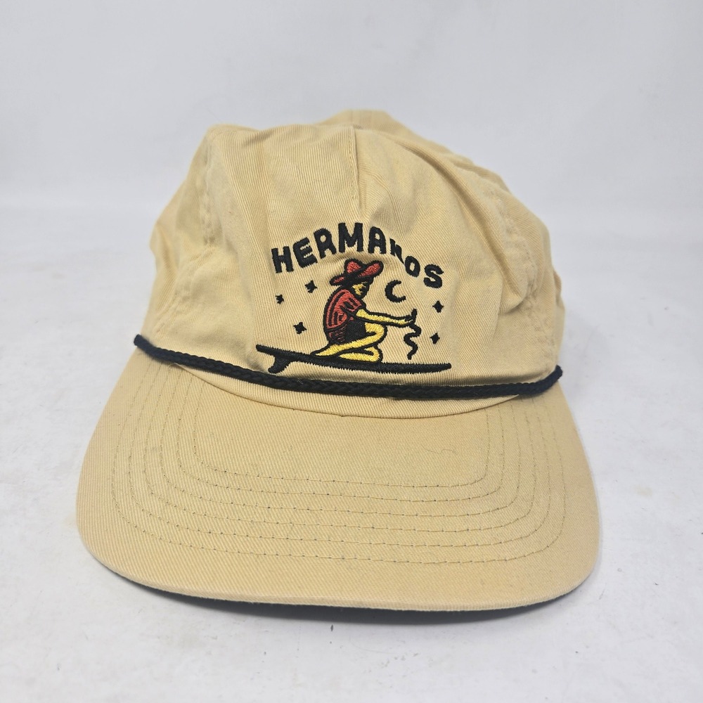 Howler Brothers Hermanos Snapback Hat Tan Khaki Surf Rope Trucker Cap Cotton